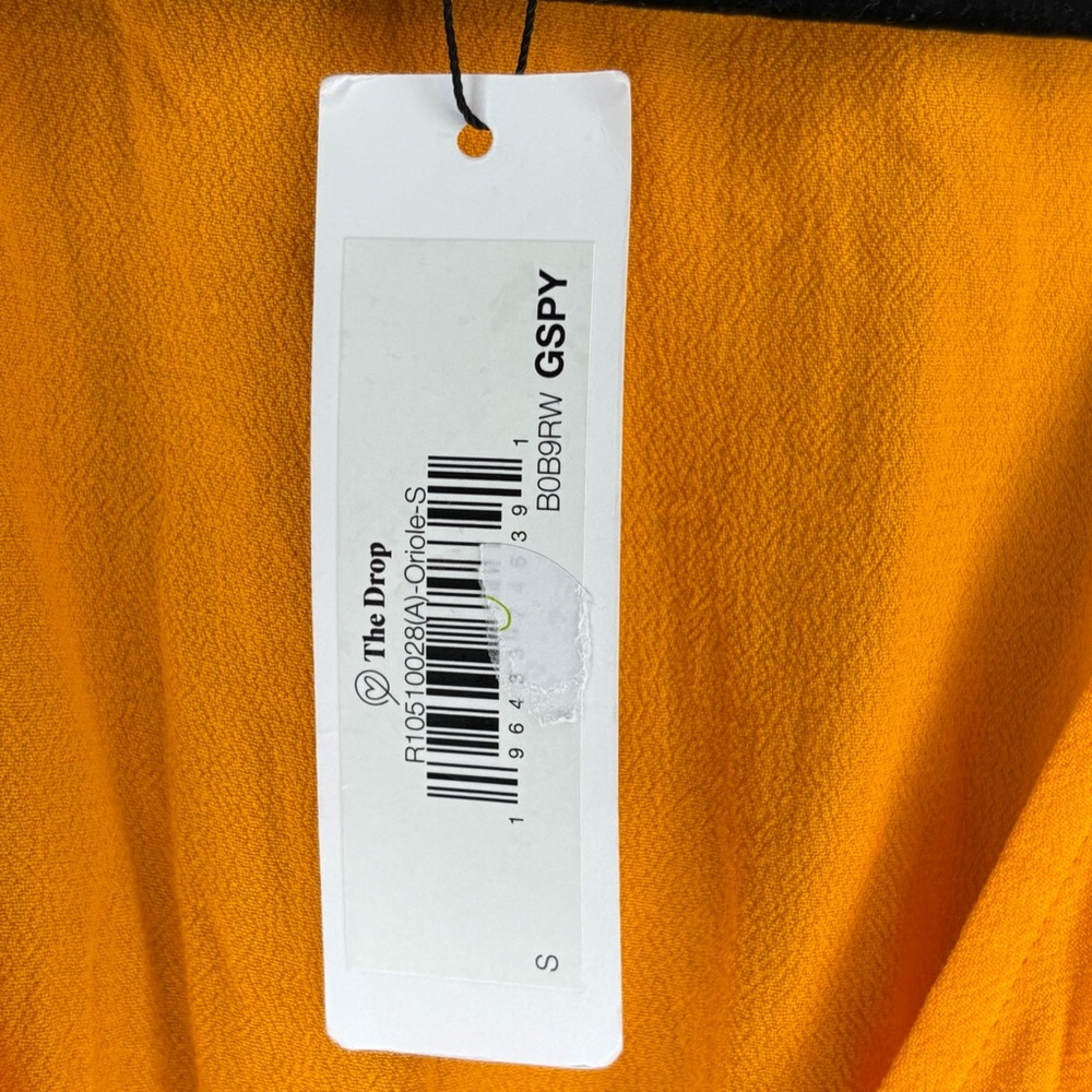 NWT Karsenkimball The Drop Oriole Orange V-Neck Tiered Dress Size Small - Picture 7 of 8
